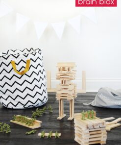 Brain Blox Natural Wooden Blocks for Kids Ages 4-8 - Montessori Blocks for Hands-on Learning - STEM and Architecture for Kids (100 Building Blocks) 20 91DufCj2 sL 1