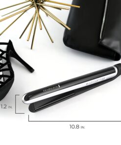 Remington Pearl Pro Ceramic Flat Iron Hair Straightener, 1-inch Floating Plates, Fast 30 Second Heat up, Black & White 1 Count (Pack of 1) 28 91DwgHXXU1L