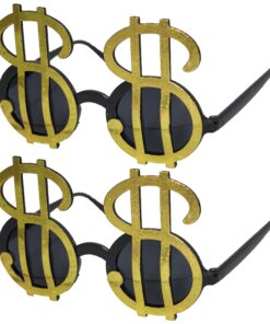 Gold Dollar Sign Sunglasses - Pack of 2