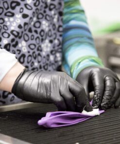 AMMEX Black Nitrile Exam Gloves, Box of 100, 3 Mil, Size Large, Latex Free, Powder Free, Textured, Disposable, Non-Sterile, Food Safe, ABNPF46100BX Large (Pack of 100) Beaded Cuff 21 91E0khOx37L