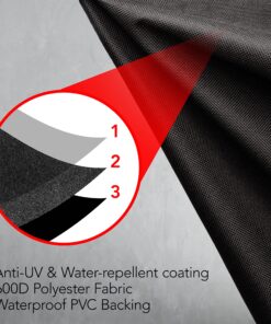 Alternative view of GrillTough Heavy Duty Smoker Cover for Outdoor Smoker, 30 Inch – Waterproof, Weather Resistant, UV & Fade Resistant with Adjustable Straps – BBQ Cover for Flat Grill, Black 18''L x 17''W x 31''H - Smoker