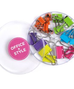 Office Style Colored Binder Clips, Assorted Size, 26 Pieces, Small 7 91EDYTxE45L