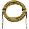 GLS Audio Instrument Cable - 1/4 Inch TS to 1/4 Inch Instrument Cable for Bass/Electric Guitar- Brown/Yellow Braided Tweed, 20ft 20 Ft. Straight Gold 26 91EQANgJI5L