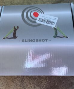 NOBONDO Strong Folding Slingshot - Powerful Adjustable Slingshot Rocket with Wrist Brace Hunting Survival Catapult with 2 Rubber Bands and 100 Ammo Balls Camouflage Green 20 91EUfw2o1EL