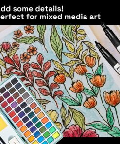 ARTISTRO Black Paint Pens for Rock Painting, Stone, Ceramic, Glass, Wood, Tire, Fabric, Metal, Canvas. Set of 5 Water Based Black Markers for Acrylic Painting Extra Fine Point Tip 5 Extra-Fine Black 29 91EUwLeAWZL