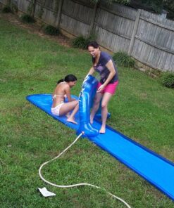 Jilong Outdoor Inflatable 16 Foot Slip and Slide Icebreaker Water Slide with Racing Raft and Water Sprayer for Ages 4 and Up, Blue 25 91Esmz3a0EL