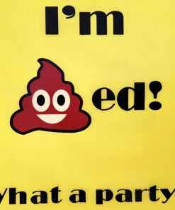 L LIFETIME Party Favor Plastic Goodie Bags with Handles- Theme Birthday Supplies Gift Bag for Kids and Adults – I'm Pooped (24 Pack) 11 91EytCgAR9L