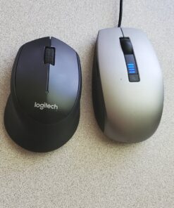 Logitech M330 SILENT PLUS Wireless Mouse, 2.4GHz with USB Nano Receiver, 1000 DPI Optical Tracking, 2-year Battery Life, Compatible with PC, Mac, Laptop, Chromebook - Black 51 91EzX N8VL