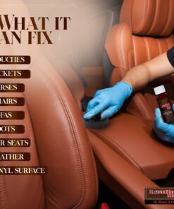 Leather Max Complete Leather Refinish, Restore, Recolor & Repair Kit/Now with 3 Color Shades to Blend with/Leather & Vinyl Refinish (Bold Brown) Bold Brown 34 91F Jh3W7EL