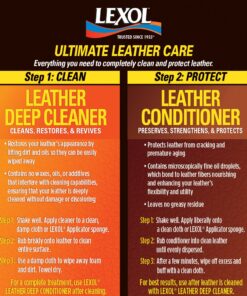 Alternative view of Lexol Leather Cleaner and Conditioner and Sponge Kit, For Use on Leather Apparel, Furniture, Auto Interiors, Shoes, Handbags and Accessories