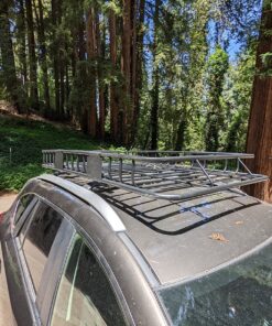 CURT 18115 Universal 42 x 37-Inch Black Steel Roof Rack Rooftop Cargo Carrier 73 91FLo3HgsTL