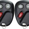 KeylessOption Keyless Entry Remote Control Car Key Fob Replacement for LHJ011 (Pack of 2) black