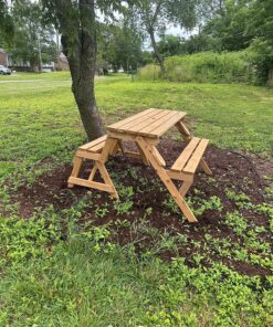 Best Choice Products 2-in-1 Transforming Interchangeable Outdoor Wooden Picnic Table Garden Bench for Backyard, Porch, Patio, Deck w/Umbrella Hole - Natural 50 91FR19n0buL