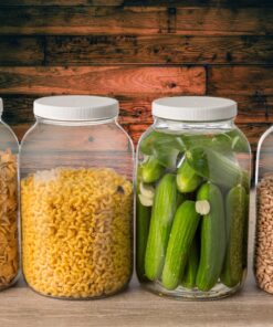 Alternative view of Pakkon Wide Mouth Glass Mason Jar with PlasticLid/Ferment & Store Kombucha Tea or Kefir/Use for Canning, Storing, Pickling & Preserving Dishwasher Safe, Airtight Liner Seal, 1 gallon