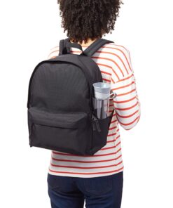 Alternative view of Amazon Basics Classic School Backpack - Black 1-Pack Backpack Only