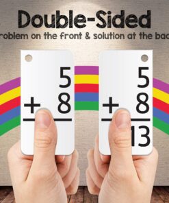 Star Right Education Addition Flash Cards, 0-12 (All Facts, 169 Cards) with 2 Rings - Addition Flashcards 169 Addition Flash Cards 15 91G0c0zKL9L