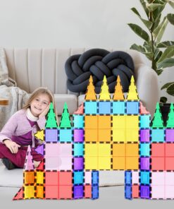 PicassoTiles 100 Piece Set 100pcs Magnet Building Tiles Clear Magnetic 3D Blocks Construction Playboards, Creativity Beyond Imagination, Inspirational, Recreational, Educational Conventional 35 91G2SjhjCKL