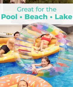 Greenco Giant Inflatable Pool Float, Inflatable Pool Floats, Inflatable Raft for Summer, Giant Pool Lounger, Pool Accessories, Lake Floats & Pool Toys, Summer Fun for Pool, Lake, Beach Party Wheel 18 91G3PAzLe8L