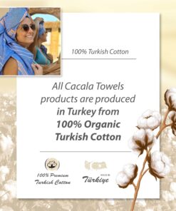 Cacala 100% Cotton Pestemal Turkish Striped Bath Towel, Aqua/Purple (1011101368893710) 37 in x 70 in 12 91G3mMtJ60L
