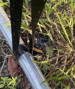 Eurmax USA 4-Pc Pack Spiral Stakes Heavy Duty Anchor Kit Ice Screw Anchor for Trampoline, Tents, tarps, Canopies,car Ports,Dog tie Out and etc Bonus Tie Down Straps 4-Pc Pack (Black) Black 41 91G50qtXDTL