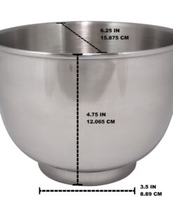 Replacement Small Stainless Steel Bowl Fits Sunbeam & Oster Mixers 6 91G69BY96aL