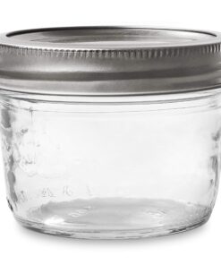 Kerr Wide Mouth Half-Pint Glass Mason Jars 8-Ounces with Lids and Bands 12-Count per Case (1-Case) 29 91G7aKt EpL