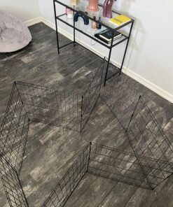 MidWest Homes for Pets Foldable Metal Dog Exercise Pen / Pet Playpen, 24'W x 24'H, 1-Year Manufacturer's Warranty Black No Door 24" H 35 91GAEcG9uXL