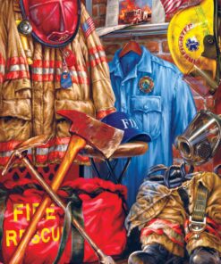 Alternative view of Masterpieces 1000 Piece Jigsaw Puzzle For Adults, Family, Or Kids - Fire And Rescue - 19.25"x26.75" Fire and Rescue - Fireman's Locker