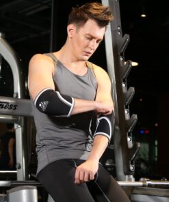 Nordic Lifting Elbow Sleeves (1 Pair) Support & Compression for Weightlifting, Powerlifting, Cross-Training & Tennis - 5mm Neoprene Sleeve for the Best Performance - Both Women & Men Black Large 15 91GGE6BGEJL