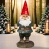 Garden Gnomes Outdoor and Indoor Statue 10'' Weather-Resistant Lawn Gnome With Red Hat and Adorable beard, Adds Whimsical Charm to Your Garden Gnomes Decorations for Yard. 10 in