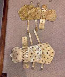 HZMAN Black Leather Martial Arts Forearm Guards/Gauntlet Arm Armor with Metal Skull Spikes Black a Pair of 11 91GVK2xnrL