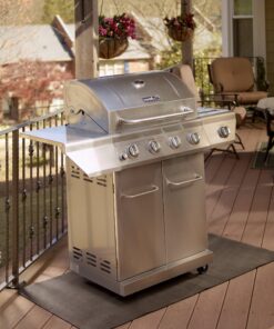 Diversitech Outdoor Gas Grill BBQ Floor Mat 48" x 30" - Absorbant Protection for Decks & Patios, Black 12 91GbIsCWhoL