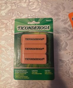 Ticonderoga Wedge Erasers, Pink, 3 Count 3 Count Pink 13 91GcOK1BGOL