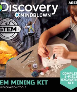 Alternative view of Discovery™ Gemstone Mining Kit - Excavate Real Gems & Rock Minerals, Fun DIY STEM Experiment, Educational Geology Activity Toy, Safe Non-Toxic Kids Learning Set Gift, Chisel Magnifying Glass Tools