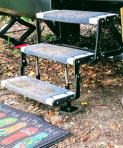 Camco Camper/RV Save-A-Step Brace | Stabilizes RV Steps & Protects Camper Step from Sag and Wear | Features 1,000lb Load Rating & Adjusts from 7-5/8” to 14” | Crafted of Heavy-Gauge Steel (43691) 7-5/8" - 14" Brace 38 91Gh9KEYXhL 2