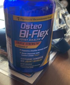 Osteo Bi-Flex Triple Strength with Vitamin D Glucosamine Chondroitin Joint Health Supplement, Coated Tablets, Red, 120 Count 120 Count (Pack of 1) 21 91Gk VqIL