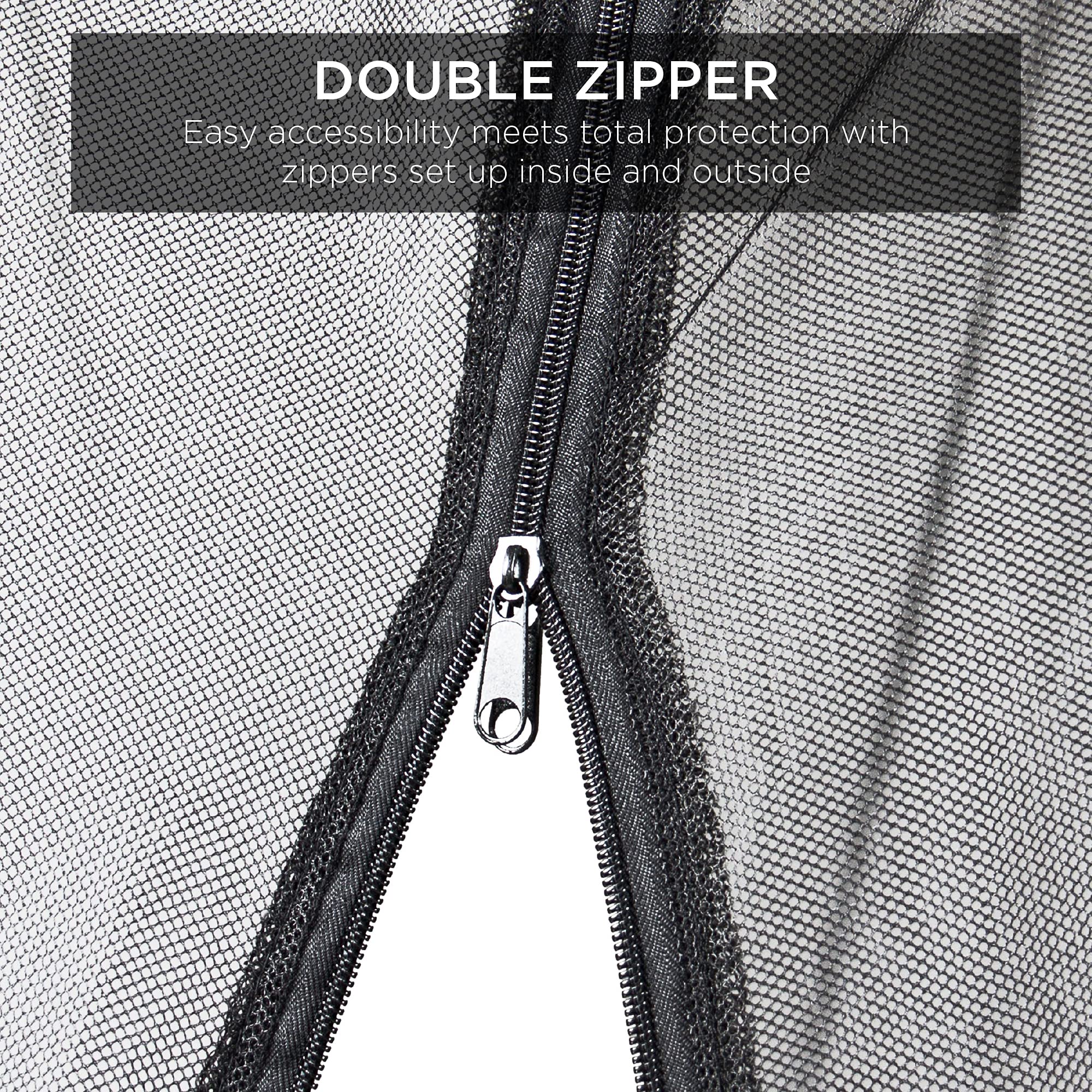 Best Choice Products 9ft Adjustable Mosquito Net for Umbrellas 7.5-11ft, Bug Screen Patio Umbrella Accessory for Outdoor Market Offset Cantilever w/Polyester Mesh Net, Zipper Door, Fillable Base 5 Best Choice Products 9ft Adjustable Mosquito Net for Umbrellas 7.5-11ft, Bug Screen Patio Umbrella Accessory for Outdoor Market Offset Cantilever w/Polyester Mesh Net, Zipper Door, Fillable Base - Image 5