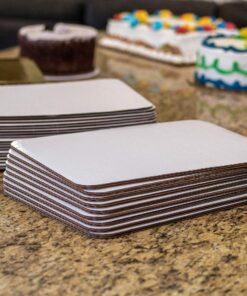 Alternative view of Southern Champion Tray 1153 Corrugated Greaseproof Single Wall Cake Pad, Half Sheet, 19" L x 14" W, Bright White (Case of 50) 19" x 14"