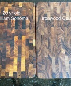 Ironwood Gourmet Large End Grain Prep Station Acacia Wood Cutting Board, 14 x 20-Inch, Brown 14" x 20" 51 91GnfJjzP6L