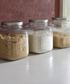 Alternative view of Anchor Hocking 1-Gallon Cracker Jar with Lid, Brushed Aluminum, Set of 4 1 Gallon Cracker Jar