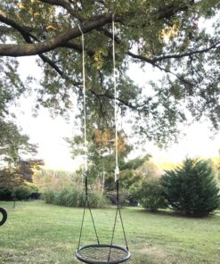 Sorbus Saucer Tree Swing- Kids Outdoor Disc Round Swing - 40" Heavy Duty 220lbs Seat- Easy Install Flying Saucer Web Circle Swing- Perfect for Gift,Playground, Birthday, Xmas, IndoorOutdoor Tire Swing Net Seat 40 Inch 33 91GsVQ6CXDL