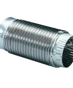 Alternative view of Deflecto Aluminum Duct with Connectors, Semi Ridgid, Flexible , 4" x 2', Silver (AM42)