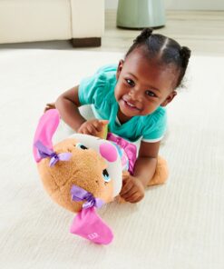 Fisher-Price Laugh & Learn Baby & Toddler Toy Smart Stages Sis With Pink Skirt and Purple Bows, Interactive Plush Dog with Music Lights & Learning Content for Ages 6+ Months Sis - Pink 49 91H xg0 NL