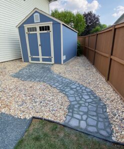 Walk Maker, Pathmate Stone Moldings Paving Pavement Concrete Molds Stepping Stone Paver Walk Way Mold for Patio, Lawn & Garden(Big Size:16.9 x 16.9 x 1.6 inch) Big Size:16.9 x 16.9 x 1.6 inch 27 91H0COWNKL 1