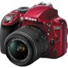 Nikon D3300 24.2 MP CMOS Digital SLR with Auto Focus-S DX NIKKOR 18-55mm f/3.5-5.6G VR II Zoom Lens (Red)