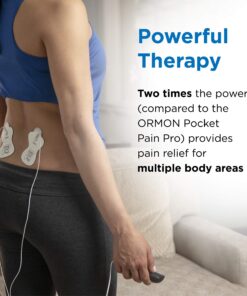 OMRON Max Power Relief TENS Unit Muscle Stimulator, Simulated Massage Therapy for Lower Back, Arm, Shoulder, Leg, Foot, and Arthritis Pain, Drug-Free Pain Relief (PM500) 25 91HIqaorbaL