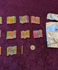 GiftExpress 100 Pcs Mini Glow Sticks Assorted Colors, Bulk Mini Glow in The Dark Sticks for Easter Eggs Filler, Easter Basket Stuffers, Easter Night Egg Hunts, Fishing Floats, Halloween Glow Party 24 91HL4pg0gLL