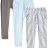 Luvable Friends Baby Boys' Cotton Pants 3-6 Months Navy Stripe 15 91HRyT2KzPS