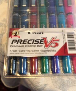 Pilot, Precise V5, Capped Liquid Ink Rolling Ball Pens, Extra Fine Point 0.5 mm, Assorted Colors, Pack of 7 30 91HTGERE7CL