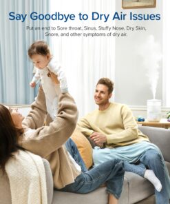 Alternative view of LEVOIT Top Fill Humidifiers for Bedroom, 2.5L Large Tank, Easy to Fill and Clean, 26dB Quiet Cool Mist Air Humidifier for Home Baby Nursery & Plants,Auto Shut-off and BPA-Free for Safety, 25H Runtime White